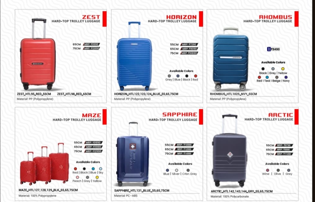 Hand -Top Trolley Luggage different bags 